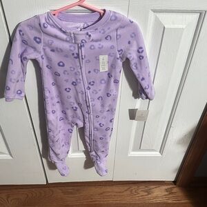 Purple Leopard Print Kids One Piece